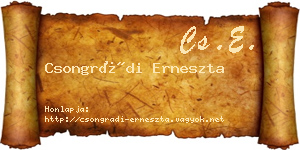 Csongrádi Erneszta névjegykártya